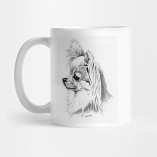 Longcoat chihuahua head portrait Mug